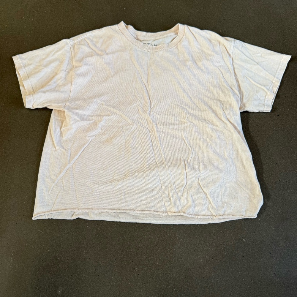 Antistar basic cropped tan tee